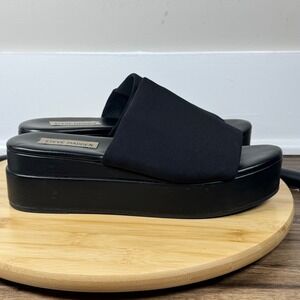 Steve Madden Black Slinky Platform Sandals 90s Y2K Women's 9-9.5 Summer Girlie